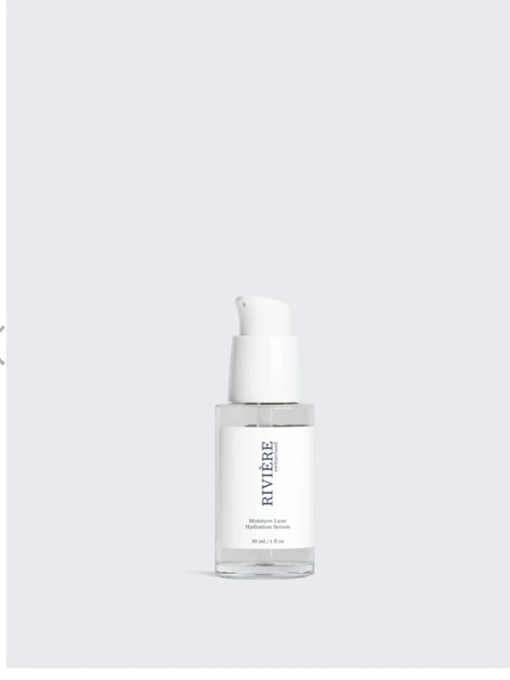Riviere Switzerland Moisture Luxe Hydration Serum - White